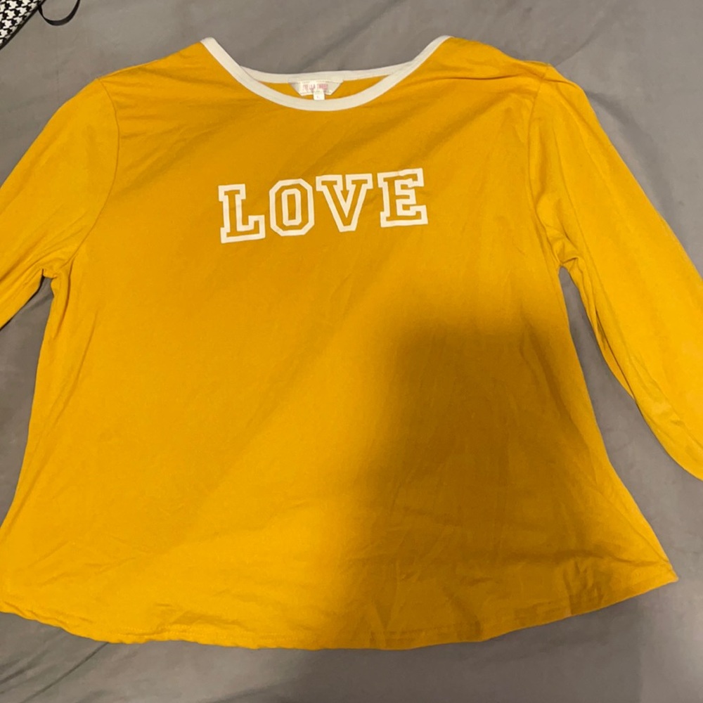 Stella Tweed Yellow “Love shirt”